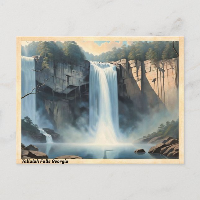 Tallulah Falls Georgia Vintage Travel Postkarte (Vorderseite)
