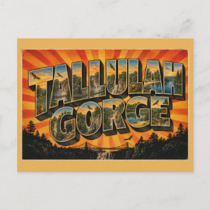Tallulah Gorge Georgia Tiefe Schlucht Wasserfall K Postkarte