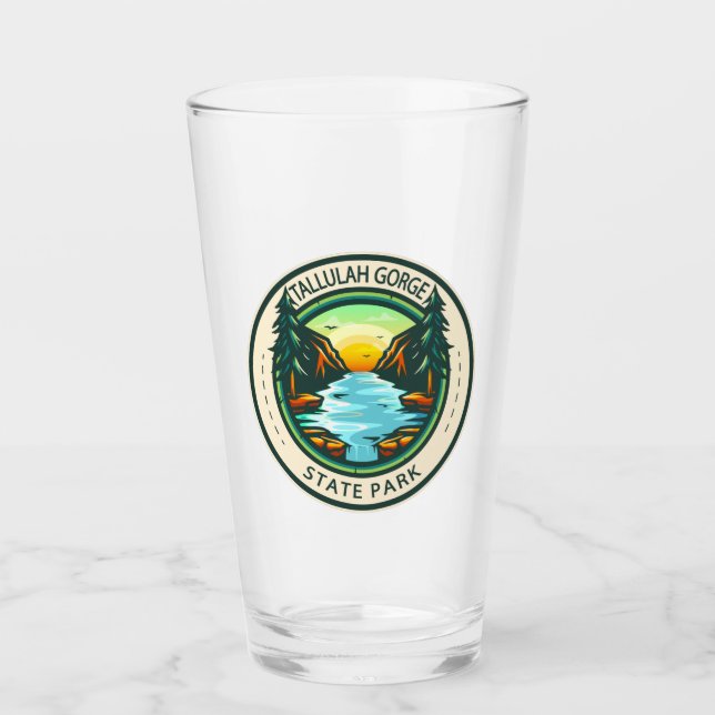 Tallulah Gorge Staat Park Georgia Abzeichen Glas (Vorderseite)