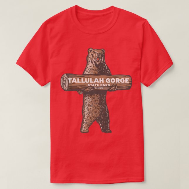Tallulah Gorge Staat Park Georgia GA Bear Vacation T-Shirt (Design vorne)