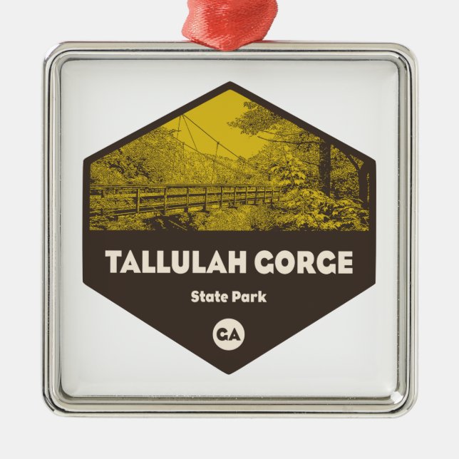 Tallulah Gorge Staat Park Georgia Ornament Aus Metall (Vorne)