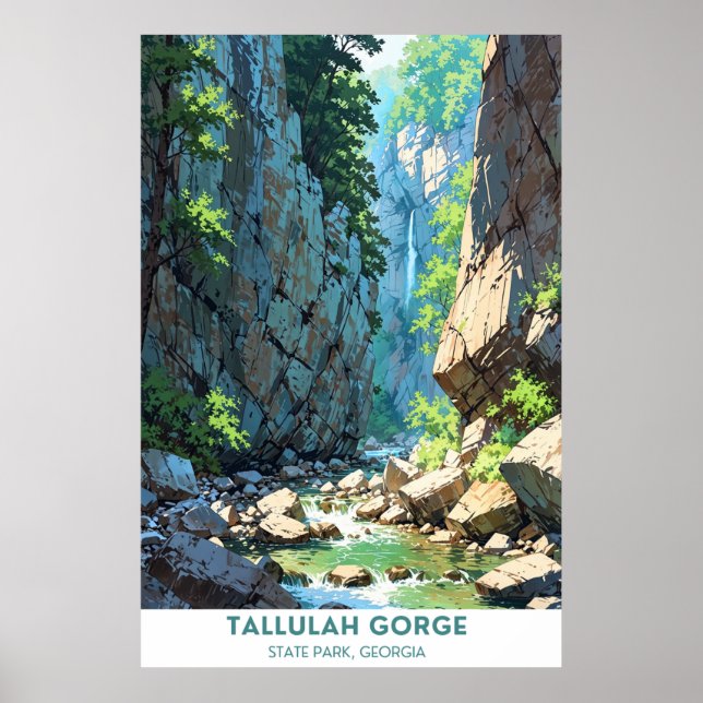 Tallulah Gorge Staat Park, Georgia Poster (Vorne)