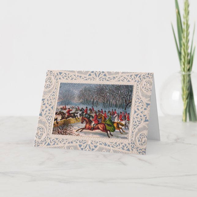 Tally-Ho Einladung oder Grußkarte (Vorderseite)