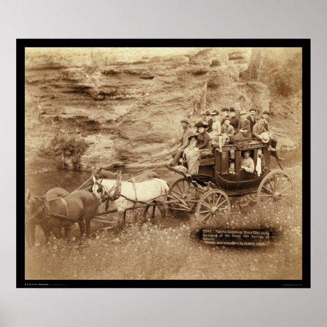 Tallyho Stagecoach Sioux City SD 1889 Poster (Vorne)