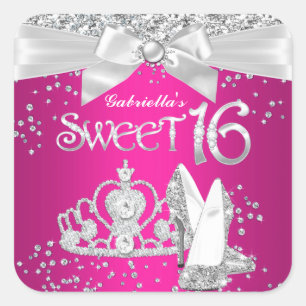 Talons Couronne Étincelante Autocollant Sweet 16