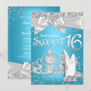 Talons de Diadème Étincelant Invitation Sweet 16 B