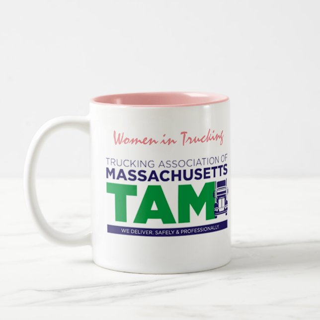TAM Frauen im LKW-Zweitschiff-COFFEE-TASSE Zweifarbige Tasse (Links)