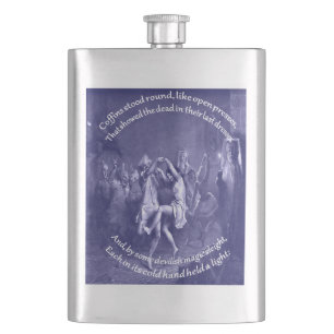 Tam O Shanter Burns Nacht Zitat in Blau Flachmann