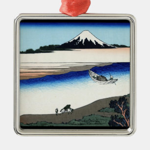 Tama-Fluss in der Provinz Musashi Hokusai Ornament Aus Metall