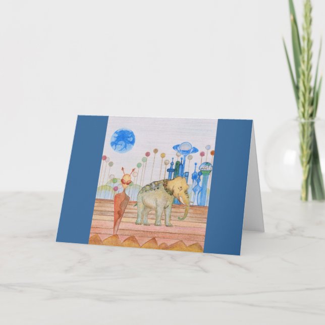 TAMA und ihr Elephant Feiertagskarte (Vorderseite)