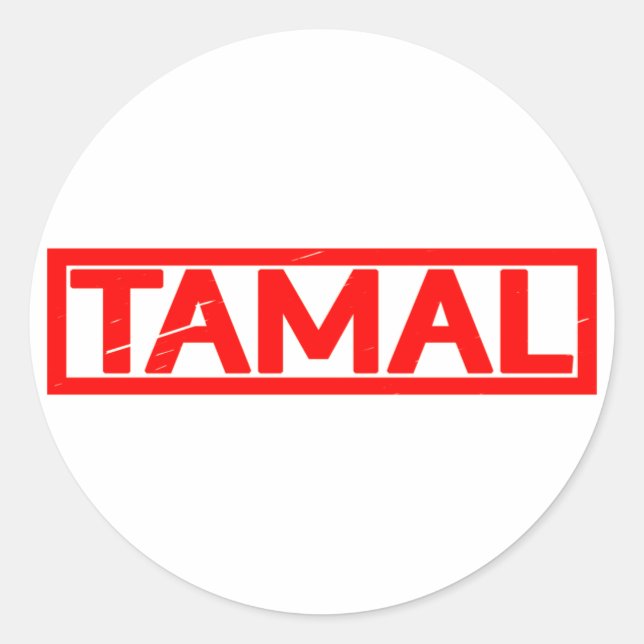 Tamal-Briefmarke Runder Aufkleber (Vorderseite)