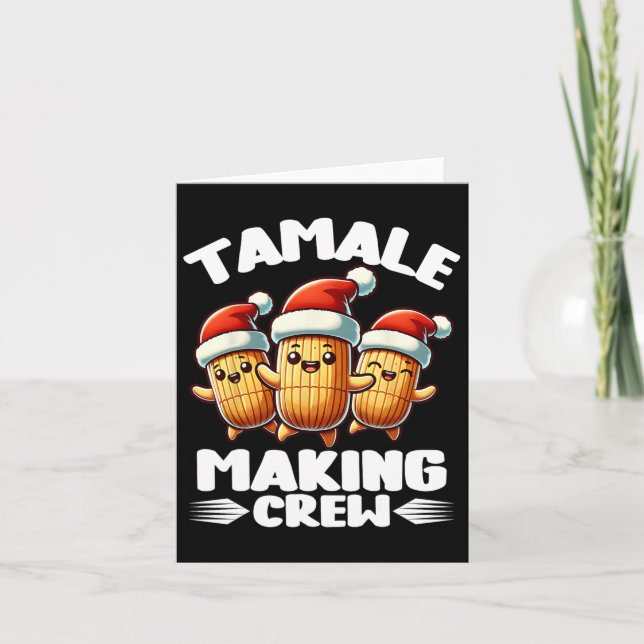 Tamale Crew Mexikanische Lebensmittelfamilie in Üb Karte (Vorderseite)