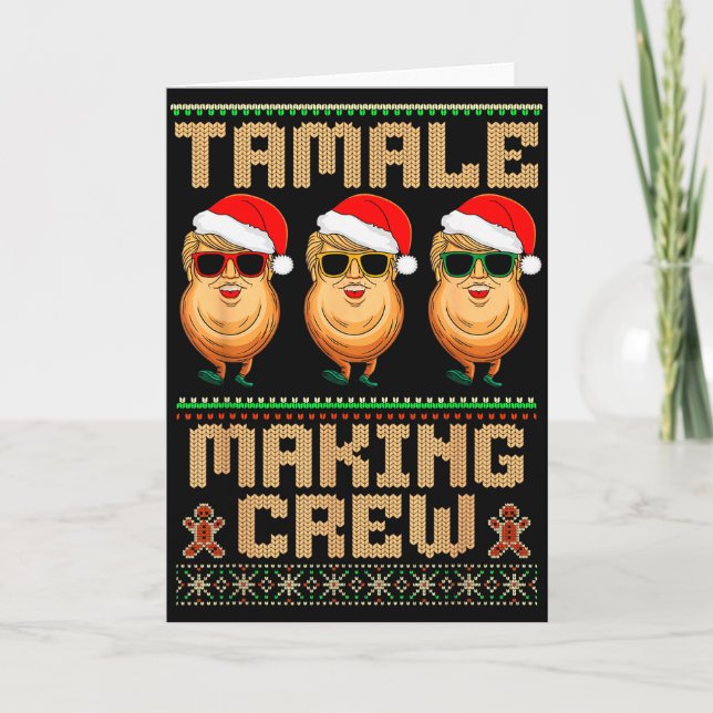 Tamale Making Crew Tamale Season Funny Mexican Chr Karte (Vorderseite)