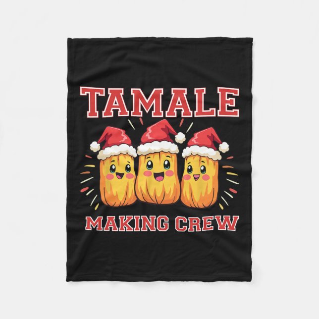 Tamale Making Crew Weihnachten Party Fleecedecke (Vorderseite)