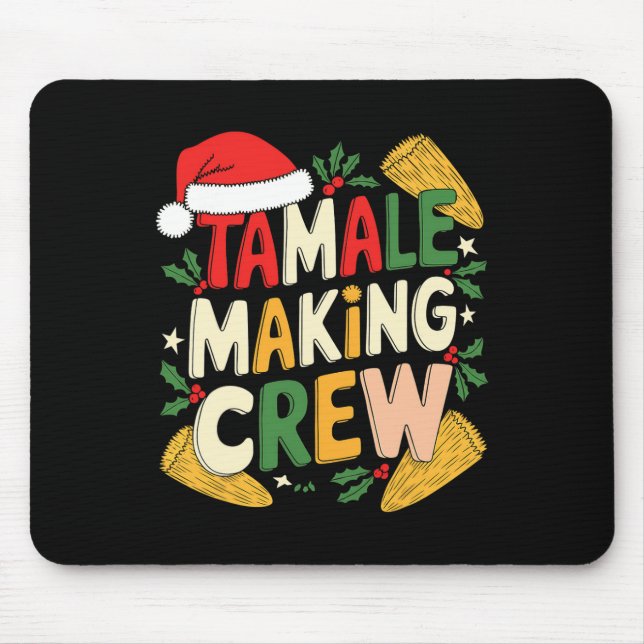 Tamale Making Crew Weihnachtskochen Mousepad (Vorne)