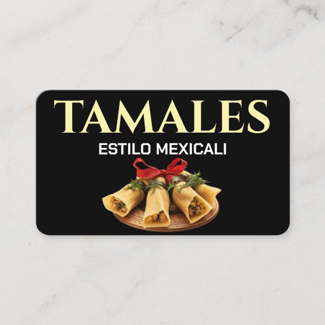 Tamales Estilo Mexicali Carte de visite (Devant)