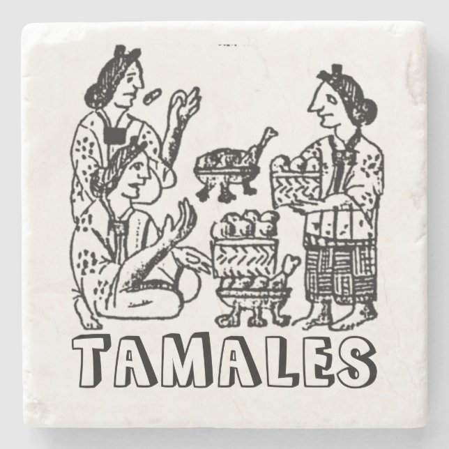 Tamales (florentinischer Kodex, 16. Jahrhundert) Steinuntersetzer (Vorderseite)
