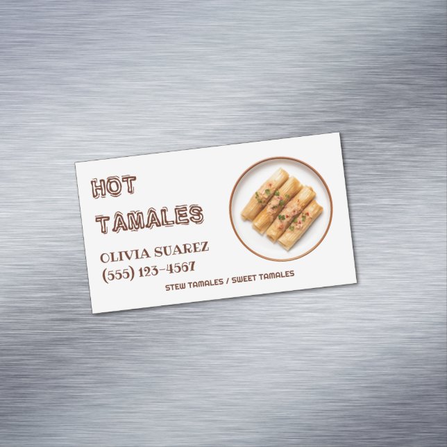 Tamales Magnetische Visitenkarte (Beispiel)
