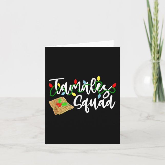 Tamales Squad Tamales Crew Spaß Weihnachten Karte (Vorderseite)