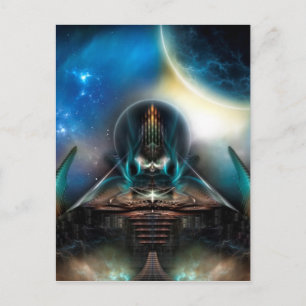 Tamalin 5 Science Fiction Fraktal Kunstwerk Postkarte