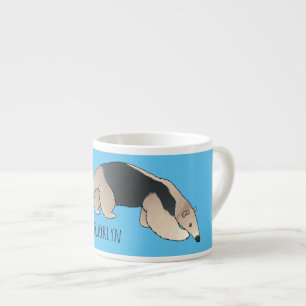 Tamandua-Cartoon-Abbildung Espressotasse