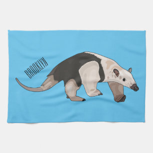Tamandua-Cartoon-Abbildung Geschirrtuch