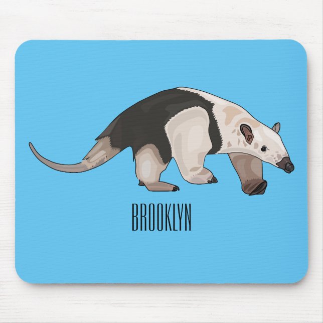 Tamandua-Cartoon-Abbildung Mousepad (Vorne)