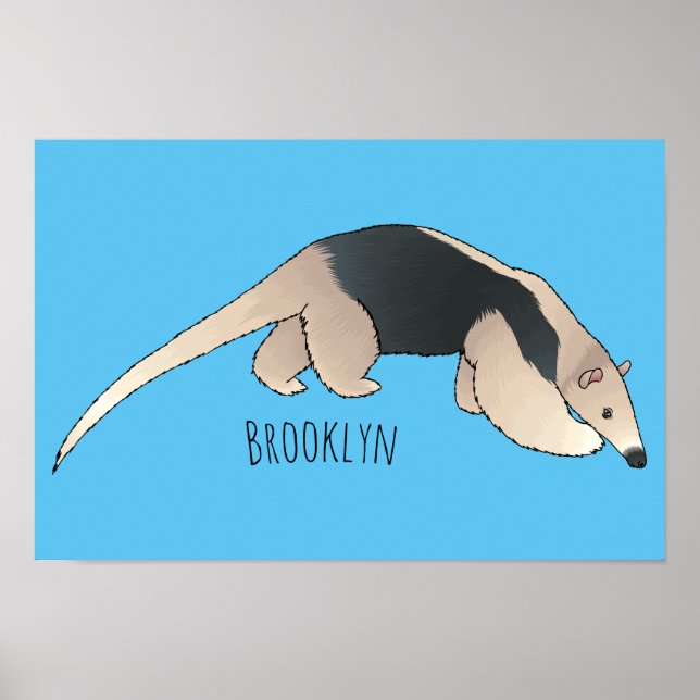 Tamandua-Cartoon-Abbildung Poster (Vorne)