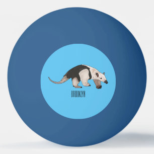 Tamandua-Cartoon-Abbildung Tischtennisball