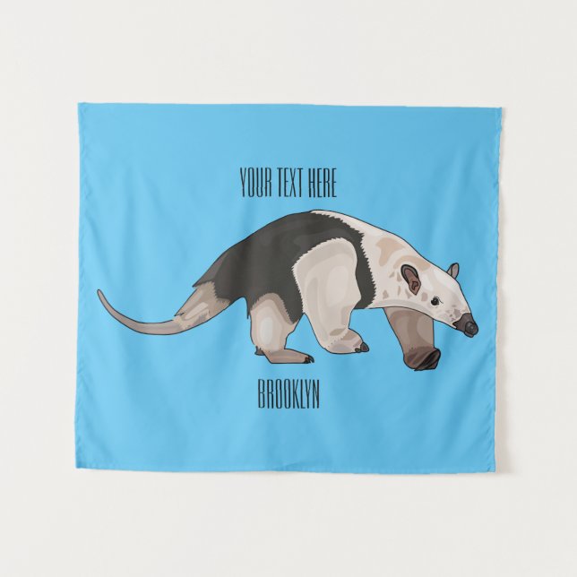 Tamandua-Cartoon-Abbildung Wandteppich (Vorderseite (Horizontal))