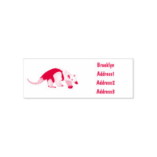 Tamandua Cartoon-Illustration Permastempel