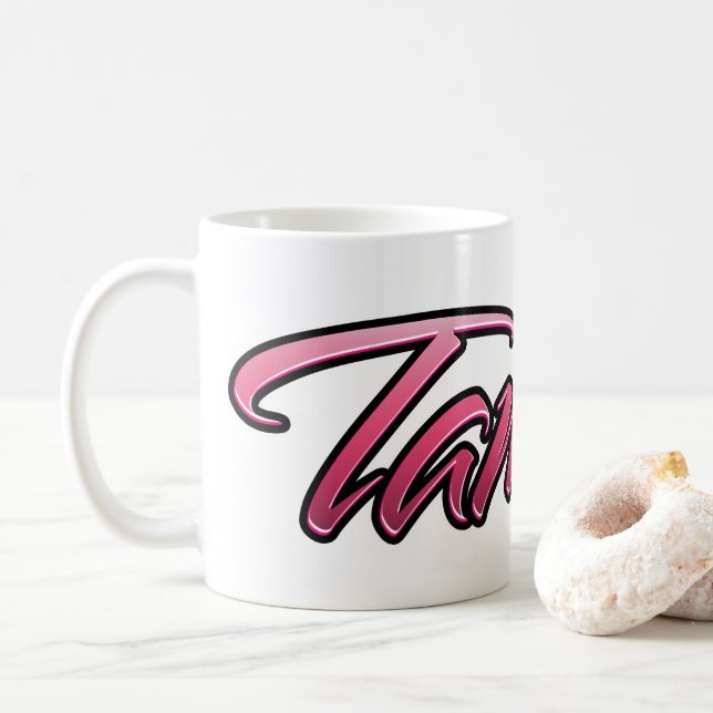 Tamara faded pink Tasse Teetasse Kaffeetasse (Mit Donut)
