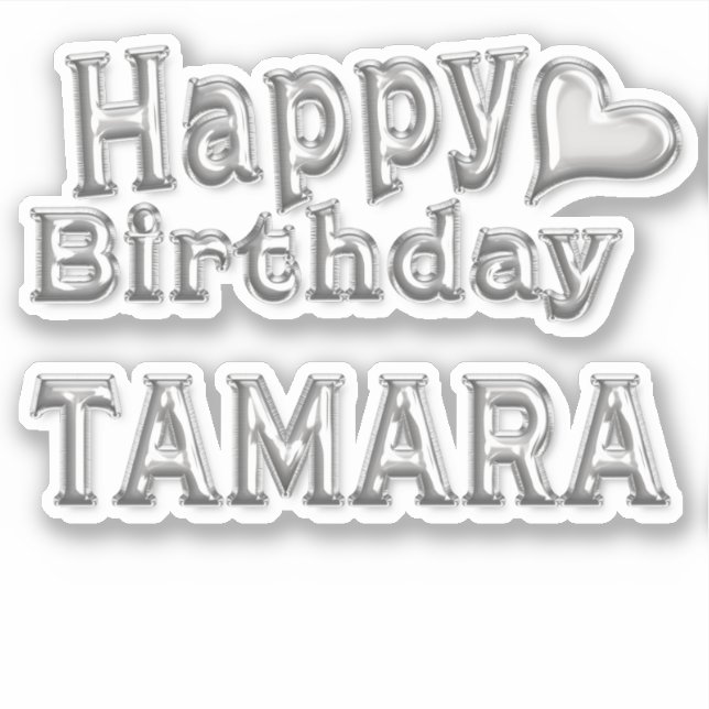 Tamara Happy Birthday Autocollants (Devant)
