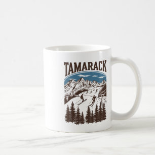 Tamarack Idaho Skigebiet Skifahren Skifahrer Kaffeetasse