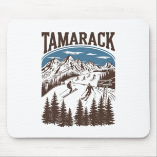 Tamarack Idaho Skigebiet Skifahren Skifahrer  Mousepad