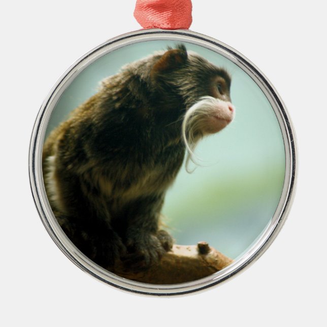 Tamarin-Affe Ornament Aus Metall (Vorne)