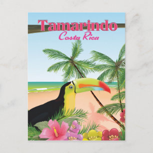 Tamarindo-Costa Rica-Strandfeiertagsplakat Feiertagspostkarte