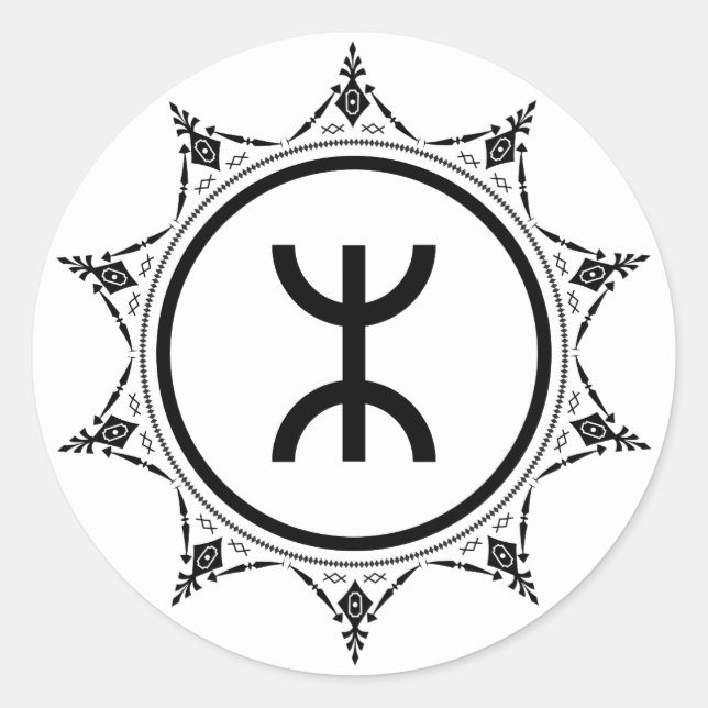 Tamazgha - Le pays des Amazighs Sticker Blanc (Devant)