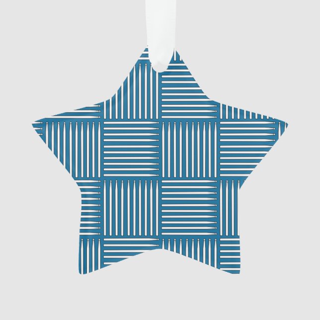 Tambour bleu Crosshatch (devant)