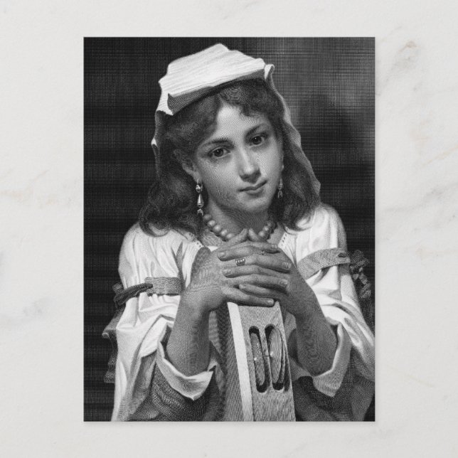 Tambourine Girl Postkarte (Vorderseite)