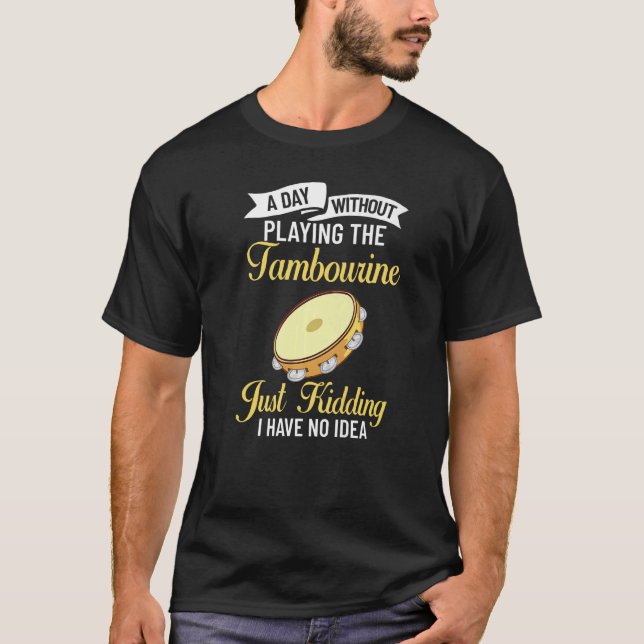 Tambourine Instrument Drum Player Music Beginner L T-Shirt (Vorderseite)