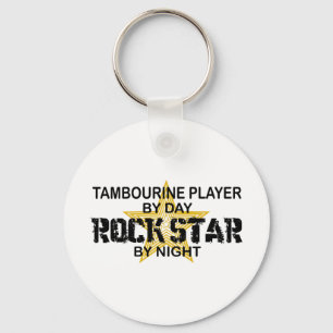Tambourine-Rockstar bis zum Nacht Schlüsselanhänger