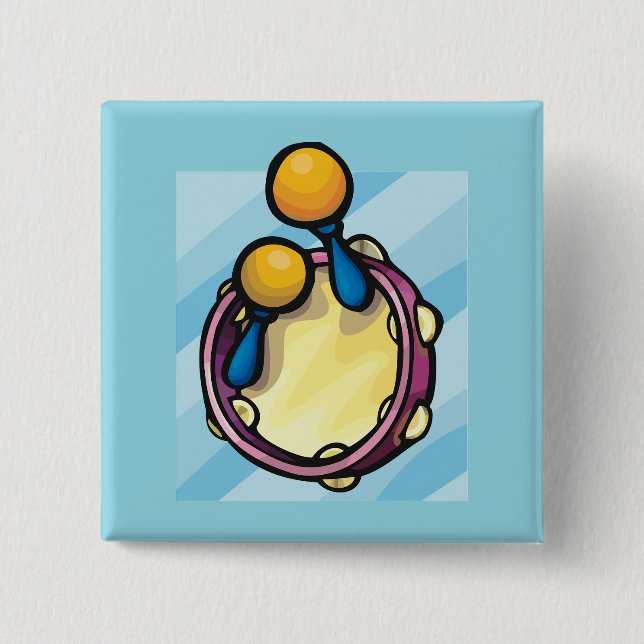 Tamburin und Maracas Button (Vorderseite)