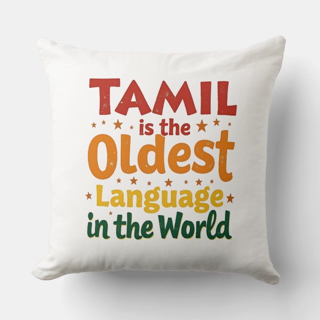 Tamil, die älteste Sprache Kissen (Vorderseite)