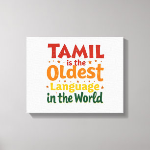 Tamil, die älteste Sprache Leinwanddruck