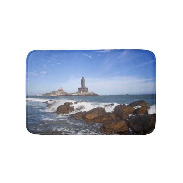 Tamil Nadu Heiliges Thiruvalluvar Statue-|, Indien Badematte (Vorderseite)