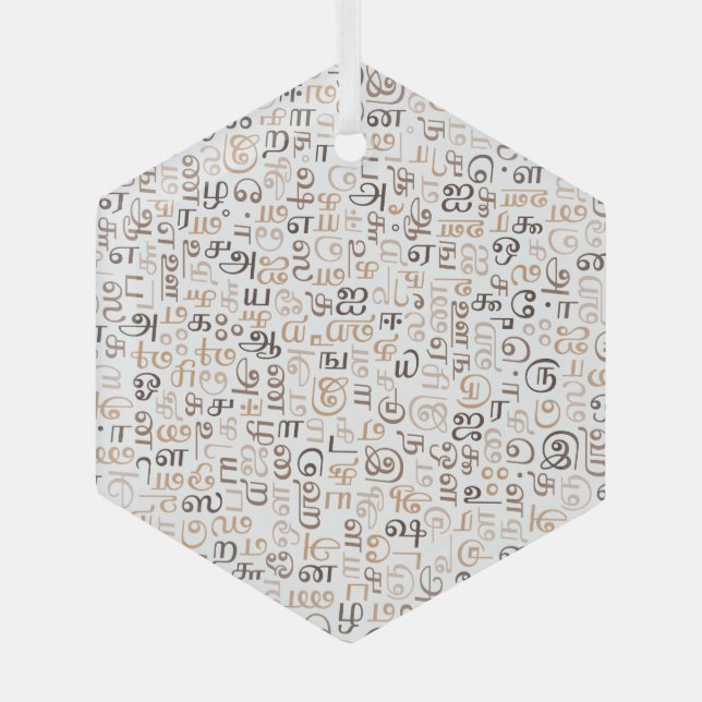 Tamil Ornament Aus Glas (Vorderseite)