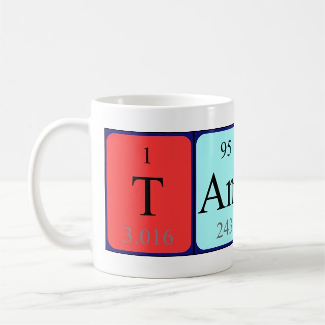 Tamina nom de table périodique mug (Gauche)