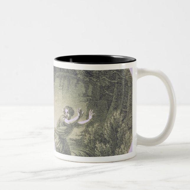 Tamino übte durch eine riesige Schlange aus Zweifarbige Tasse (Rechts)