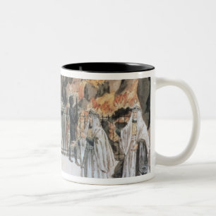 Tamino und Pamina vor dem Tempel Zweifarbige Tasse